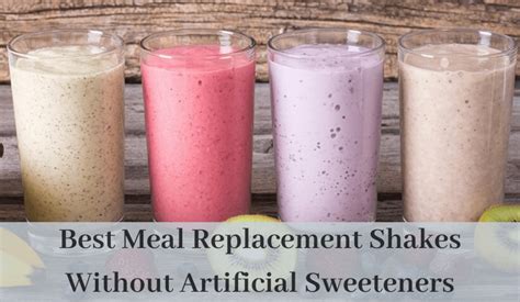 meal replacement shakes without artificial sweeteners